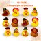 4E's Novelty 12 Pack Thanksgiving Rubber Duckies – Fall Turkey & Pilgrim Ducks, Bulk Thanksgiving Party Favors, Holiday Table Decorations, Bath Toys, Jeep Ducking Accessories